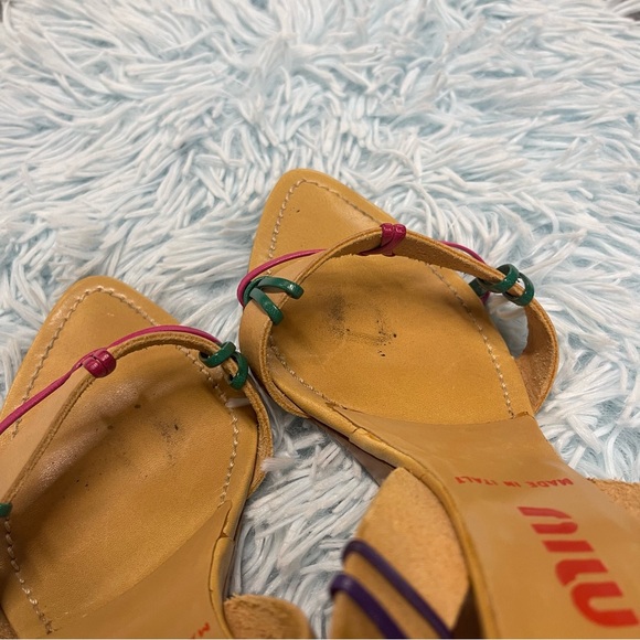 Miu Miu Leather Wedges Heels - Picture 7 of 9